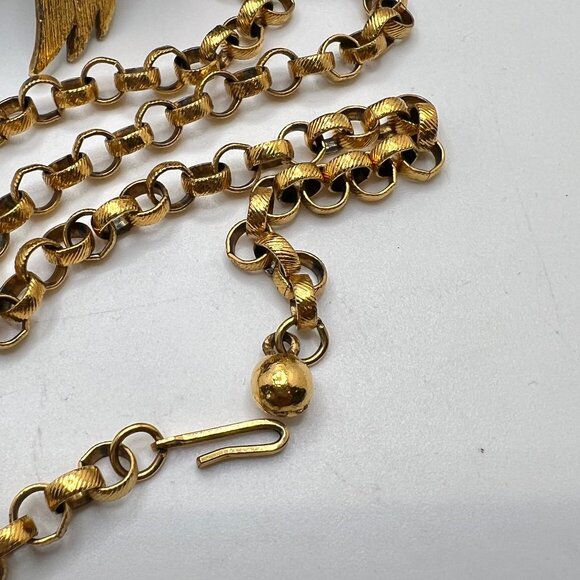 Two Tone Articulated Large Fish Necklace - Picture 5 of 6